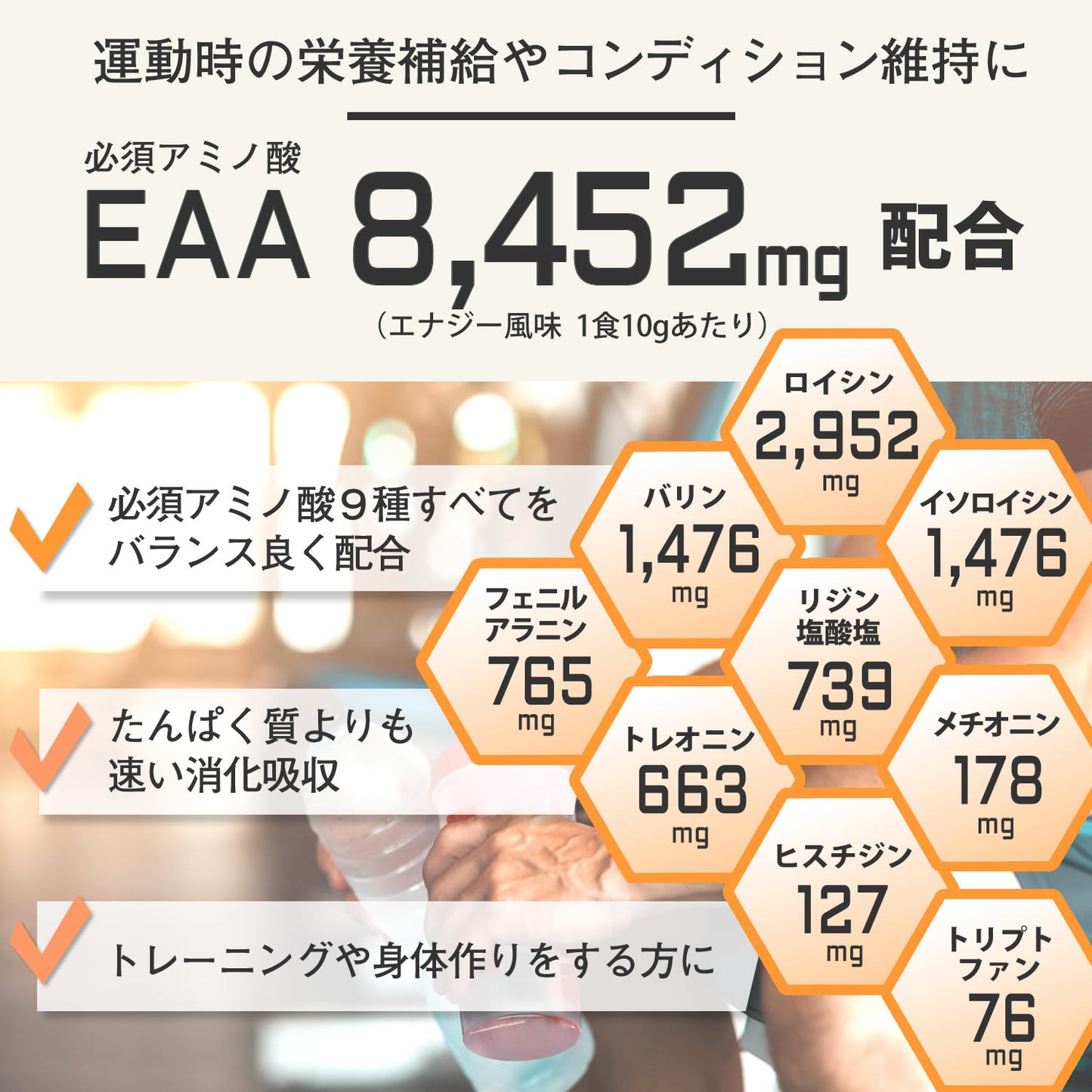 F&W EAA エナジー風味 2Kg (1Kg×2袋)