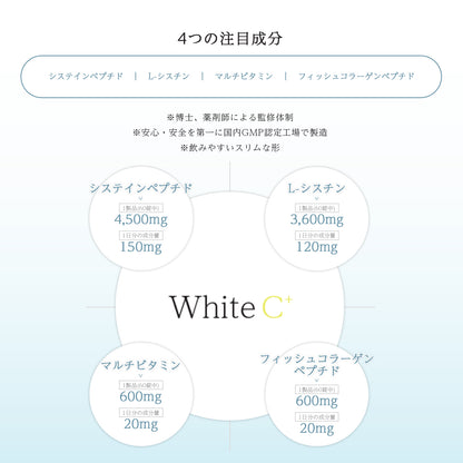 AMONMO WhiteC＋ 60粒（グルタチオン含有酵母抽出物配合）