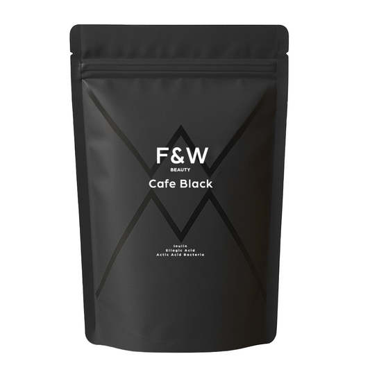 美容サポート成分コーヒー F&W ダイエットコーヒー ブラック Coffee 220g 約30回分 食物繊維 内臓脂肪 エラグ酸 乳酸菌