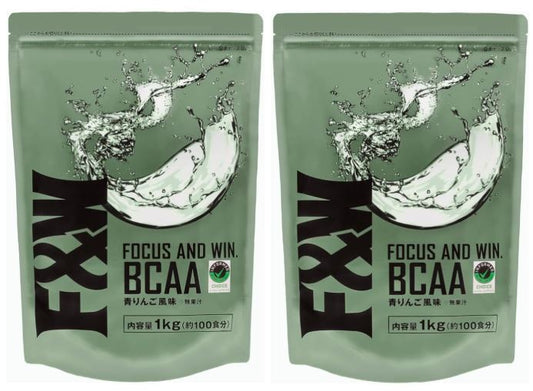 F&W　BCAA 青りんご風味 2kg (1Kg×2袋)