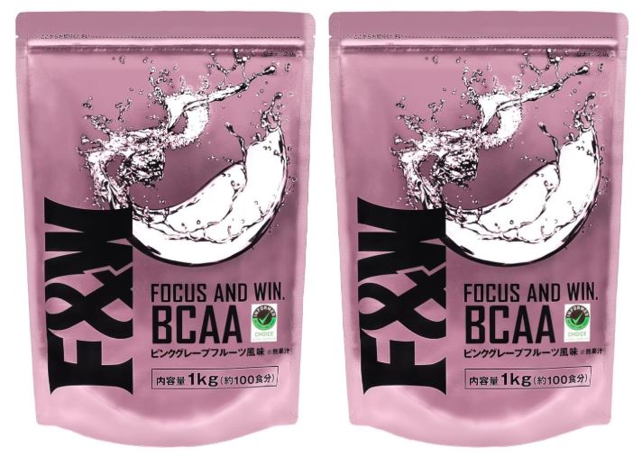 F&W　BCAA ピンクグレープフルーツ風味 2kg (1Kg×2袋)